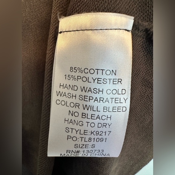 NWT🖤Umgee Mineral Washed Star Shirt Small Oversized Ash - Picture 5 of 7